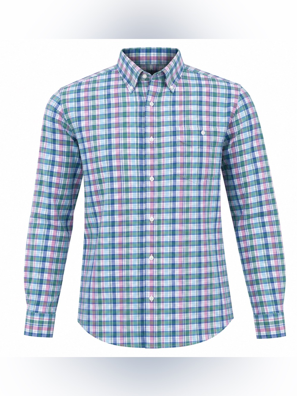 L.L.Bean Men’s Large Traditional Fit Plaid Button Down Shirt 100% Cotton Preppy